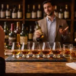 Whiskyprovning med provningsglas och guidad presentation